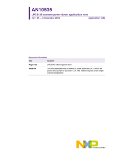 AN10535 LPC2138 extreme power down application note µ