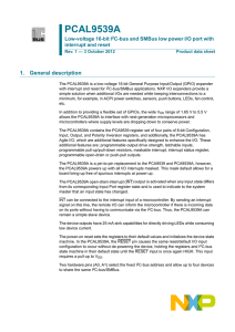 PCAL9539A 1. General description Low-voltage 16-bit I