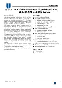 EUP2644  TFT LCD DC-DC Converter with Integrated LDO, OP-AMP and GPM Switch