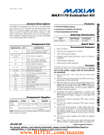 Evaluates: MAX1156–MAX1159/74/75/77–79/87–89 MAX1179 Evaluation Kit General Description Features