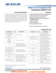 MAX11131 Evaluation Kit Evaluates: MAX11131 General Description