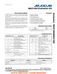 Evaluates:  MAX1493/MAX1495 MAX1493 Evaluation Kit General Description Features