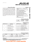 Evaluates:  MAX1501 MAX1501 Evaluation Kit General Description Features