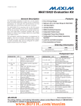 Evaluates:  MAX15023 MAX15023 Evaluation Kit General Description Features