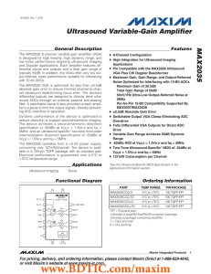 MAX2035 Ultrasound Variable-Gain Amplifier General Description Features