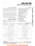 Evaluates:  MAX1710/MAX1711 MAX1710 Evaluation Kit General Description Features