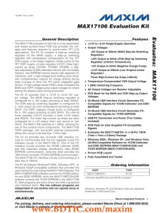 MAX17106 Evaluation Kit Evaluates: General Description Features