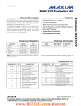 Evaluates: MAX1879 MAX1879 Evaluation Kit General Description Features