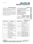 Evaluates: MAX6397 MAX6397 Evaluation Kit General Description Features