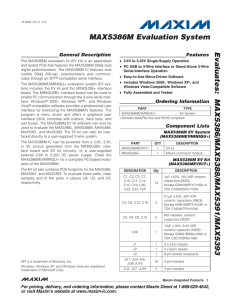 MAX5386M Evaluation System Evaluates: General Description Features