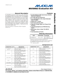 Evaluates:  MAX8662 MAX8662 Evaluation Kit General Description Features