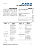 MAX98303 Evaluation Kit Evaluates: General Description Features