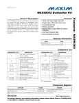 MAX98302 Evaluation Kit Evaluates: General Description Features