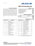 Evaluates:  DS2710 DS2710 Evaluation Kit General Description Features