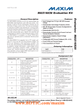 MAX16838 Evaluation Kit Evaluates: General Description Features