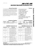 Evaluate:  MAX9987/MAX9988 MAX9987/MAX9988 Evaluation Kits General Description Features