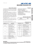 Evaluates:  MAX4886 MAX4886 Evaluation Kit General Description Features