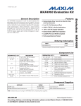 Evaluates:  MAX4993 MAX4993 Evaluation Kit General Description Features
