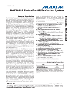 Evaluate: MAX5952A MAX5952A Evaluation Kit/Evaluation System General Description