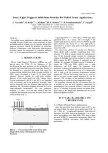 Direct Light-Triggered Solid-State Switches For Pulsed Power Applications  J. Przybilla