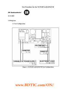 www.BDTIC.com/ON/ Test Procedure for the NCP1207AADAPGEVB  01/31/2005