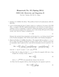 Homework No. 03 (Spring 2014) PHYS 420: Electricity and Magnetism II