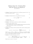 Midterm Exam No. 01 (Spring 2014)