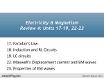 Electricity &amp; Magnetism Review 4: Units 17-19, 22-23