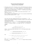 Numerical Analysis PhD Qualifying Exam University of Vermont, Spring 2010