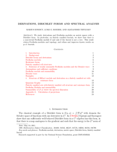 DERIVATIONS, DIRICHLET FORMS AND SPECTRAL ANALYSIS