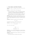 1 Vector Spaces and Matrix Notation
