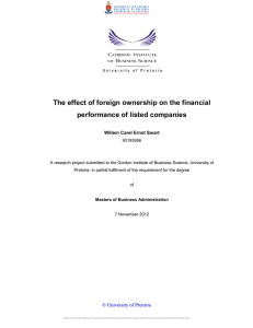 The effect of foreign ownership on the financial