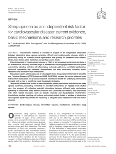 Sleep apnoea as an independent risk factor