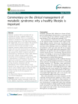 Commentary on the clinical management of important COMMENTARY