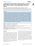 Longitudinal Hemodynamic Measurements in Swine System