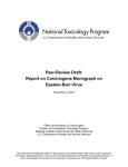 Peer-Review Draft: Report on Carcinogens Monograph on Epstein-Barr Virus