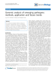 Genomic analysis of emerging pathogens: methods, application and future trends