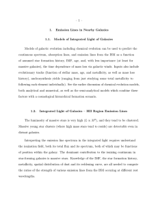 – 1 – 1. Emission Lines in Nearby Galaxies 1.1.