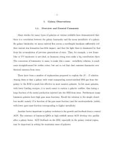 – 1 – 1. Galaxy Observations 1.1.