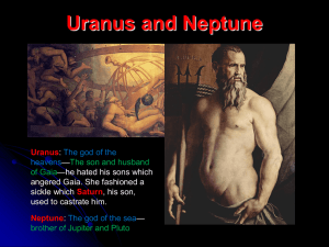 Uranus and Neptune Uranus Saturn Neptune