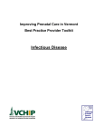Infectious Disease Improving Prenatal Care in Vermont Best Practice Provider Toolkit