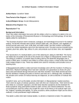 An Artifact Speaks • Artifact Information Sheet