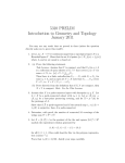 5310 PRELIM Introduction to Geometry and Topology January 2011