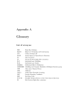 Glossary Appendix A List of acronyms