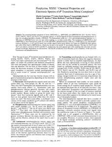 Porphyrins. XXXI. Chemical Properties and Electronic Spectra of dO  Transition-Metal Complexes