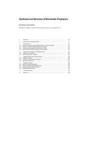 Synthesis and Structure of Biomimetic Porphyrins