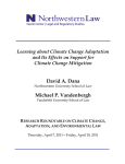 David A. Dana Michael P. Vandenbergh Learning about Climate Change Adaptation