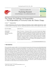 Psychology Research The Change, the Challenge, the Responsibility