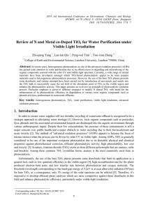 Review of N and Metal co-Doped TiO for Water Purification under