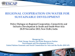 REGIONAL COOPERATION ON WATER FOR SUSTAINABLE DEVELOPMENT